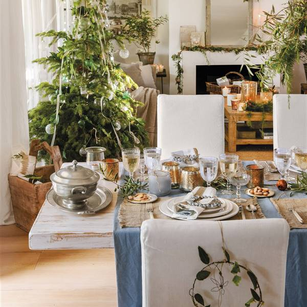 decorar mesas navideñas